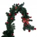 Hicello 2.7M Christmas Decoration Wreath Artificial Garlands Decorative Green Christmas Garland Artificial Xmas Tree Rattan Banner