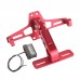 Mgoodoo Turn Signal Light Bracket CNC Aluminum Adjustable with LED Light Motorcycle License Number Plate Holder Frame