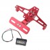 Mgoodoo Turn Signal Light Bracket CNC Aluminum Adjustable with LED Light Motorcycle License Number Plate Holder Frame