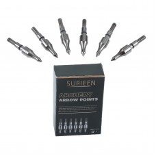 SURIEEN 100G 6pcs Archery Arrow Field Points Screw-in Arrow Tip Archery Target Practice Arrowhead for Recurve Bow Compound Bow Arrow