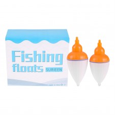 SURIEEN 2pcs 40g 50g Luminous Fishing Buoys Night Float Light Stick Plastic Bobber Sea Rock Fishing Striking Floats