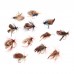 SURIEEN 12Pcs/Set Insects Flies Fly Fishing Lures Bait High Carbon Steel Hook Fish Tackle With Super Sharpened Crank Hook Perfect Decoy