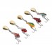 SURIEEN 5pcs Rotating Metal VIB Vibration Bait Spinner Spoon Fishing Lures Jigs Trout Winter Fishing Hard Baits