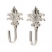 Etermeta 2Pcs Vintage Maple Leaves Pattern Wall Tieback Hooks Curtain Towel Hanger Holder