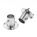 Svvtoon 2pcs Wardrobe Rail Rod Pole Socket End Supports Stainless Steel Bracket Flange