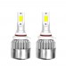 Yetaha 1 Pair Car LED Automotive lighting headlights Super Bright Bulbs Kit 6000K 200m Light Range