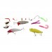 Gohantee 56pcs Big Multi Fishing Lure Set Wobblers Artificial Mixed Colors Styles Soft Fishing Lure Kit Plastic Metal Bait Fishing Tackle Set