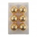 Gohantee 6pcs Gold Two Layer Golf Balls Golf Practice Balls Golfer Swing Putter Training Gift Ball for Indoor Outdoor